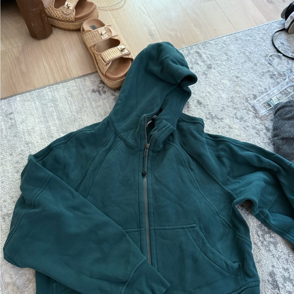 Dark Green Scuba Full Zip